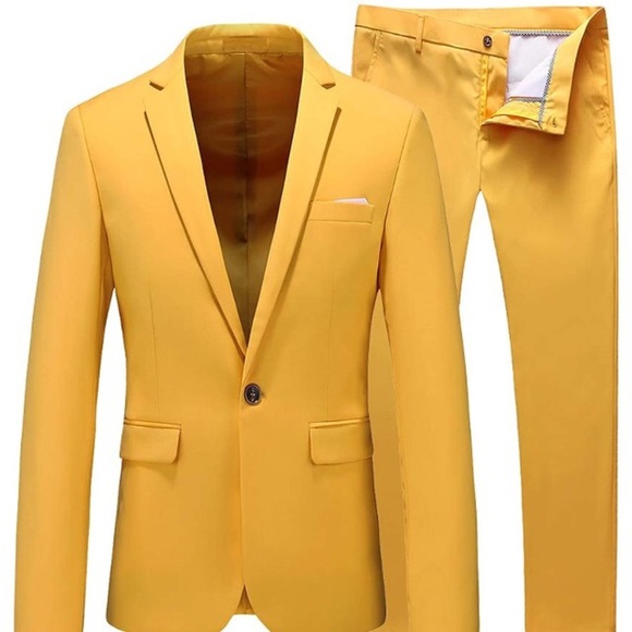 Mens Slim Fit 2 Piece Tuxedo Suit - Picture 1 of 6